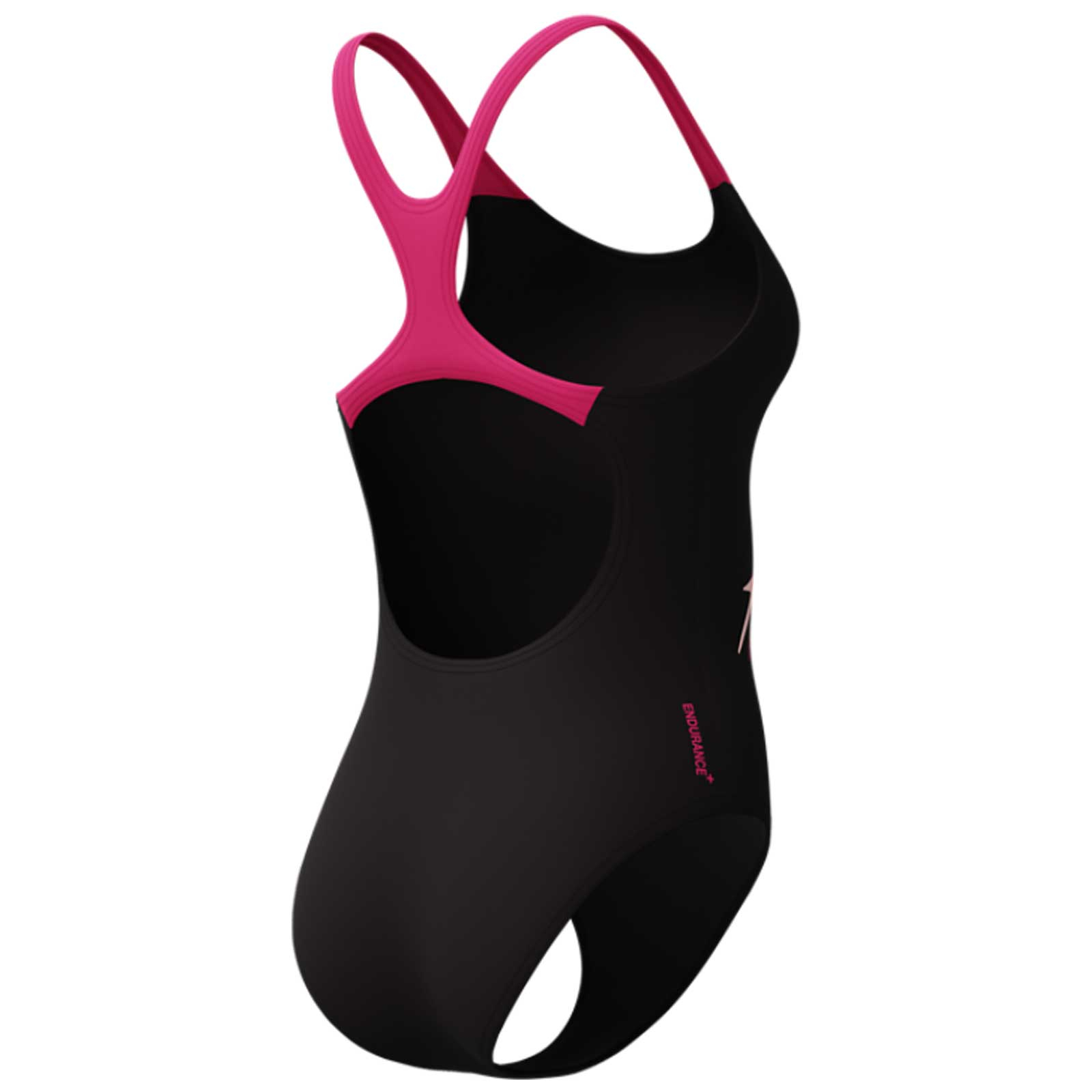 Costum inot femei Speedo Medley Logo Medalist negru/roz - Endurance+, rezistent la clor [3]