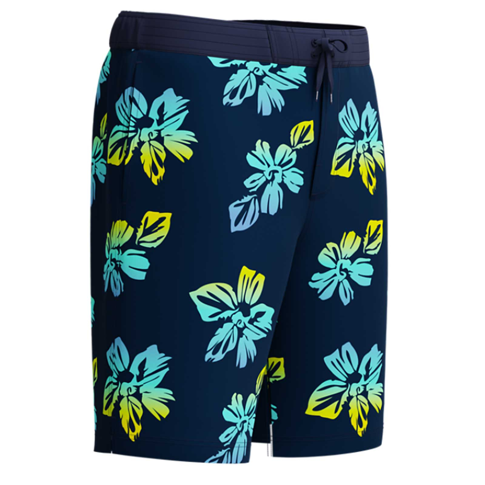 Sort inot barbati Speedo Bondi Printed 20 bleumarin/galben - uscare rapida, 4-way stretch [1]