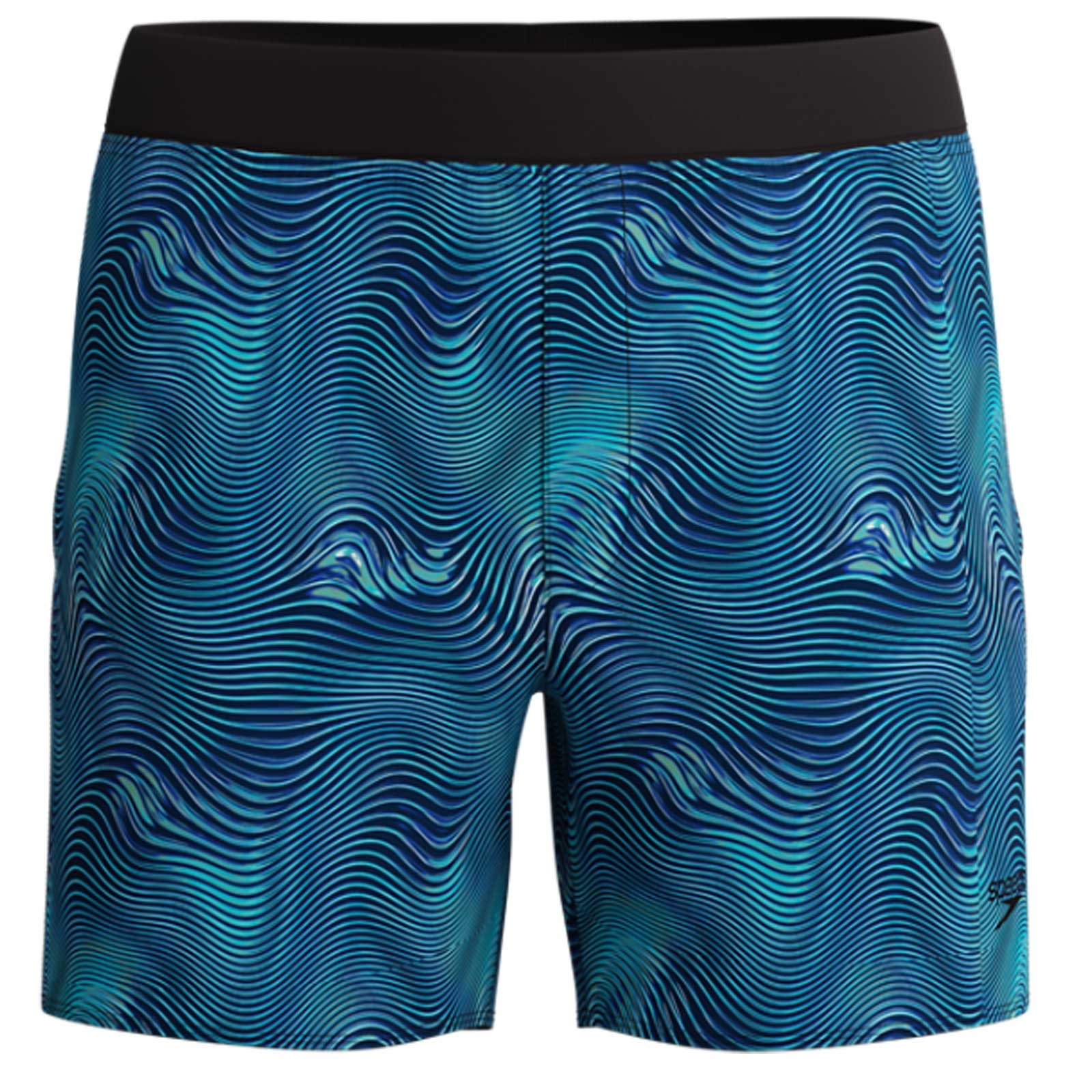 Sort inot barbati Speedo Lookout Printed 16 negru/albastru navy - uscare rapida, 4-way stretch [1]