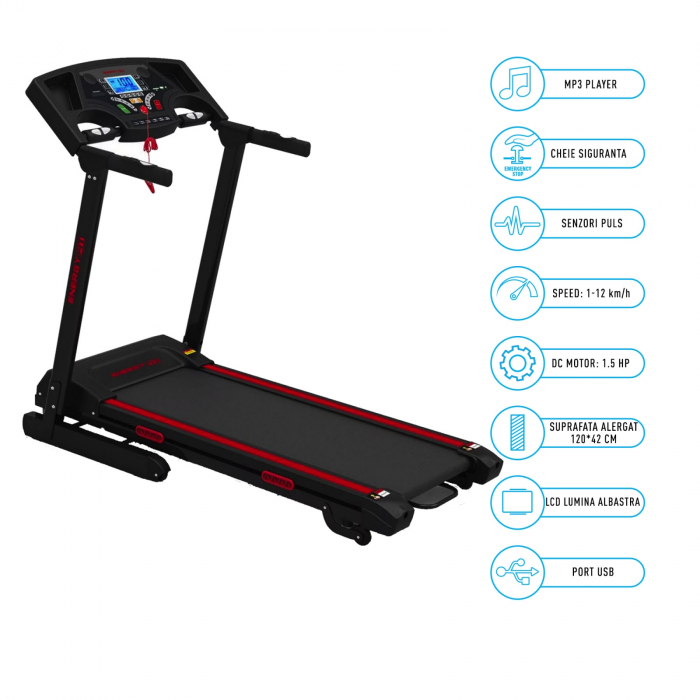 Banda de alergat cu inclinare automata Energy Fit MT10A [7]