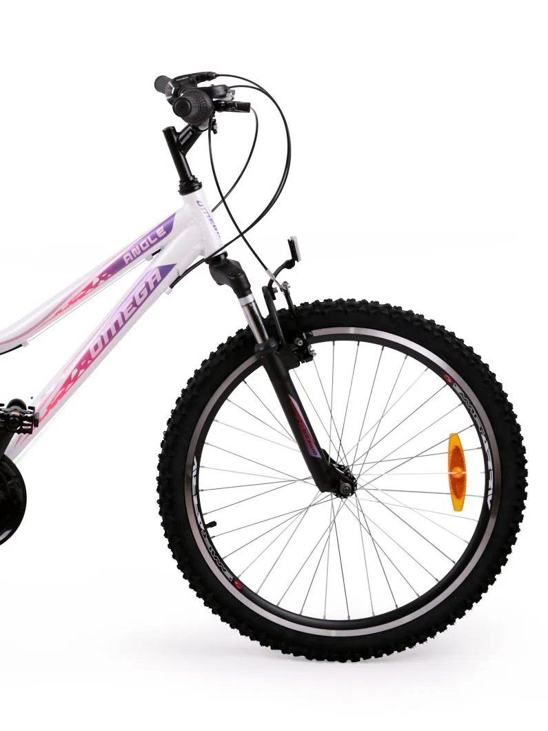 Bicicleta copii Omega Angle 24", 18 viteze, alb [5]