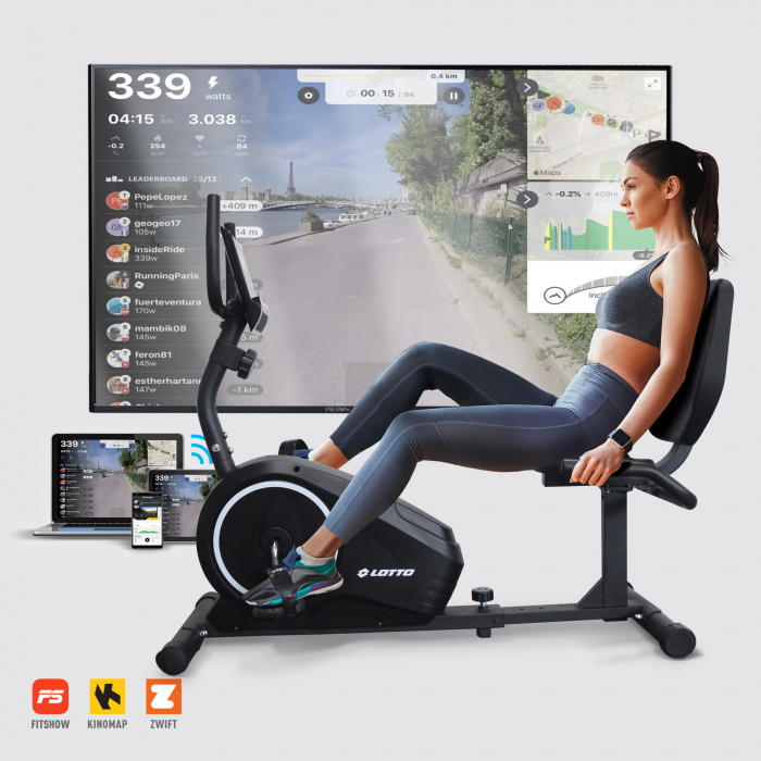 Bicicleta fitness magnetica recumbent Lotto Comodo 300 [2]