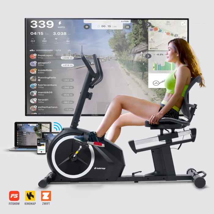 Bicicleta fitness magnetica recumbent Lotto Comodo 500 [2]