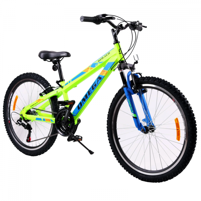 Bicicleta mountainbike copii Omega Gerald 24", 18 viteze, verde [2]
