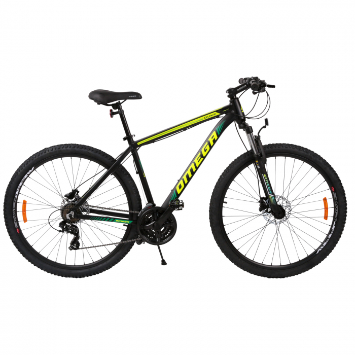 Bicicleta mountainbike Omega Duke 29", cadru 49cm, frana hidraulica pe disc, negru/galben [1]