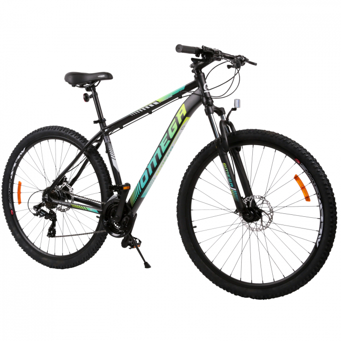 Bicicleta Omega Thomas dimensiune roti 29" negru/verde/galben, cadru 46 cm [2]