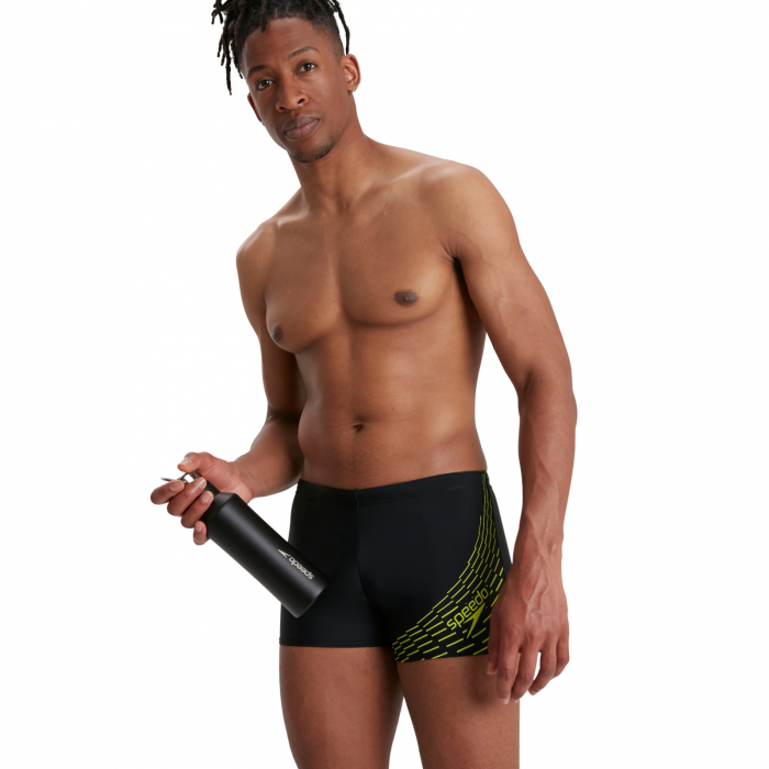 Boxeri inot barbati Speedo Medley Logo negru/galben [2]