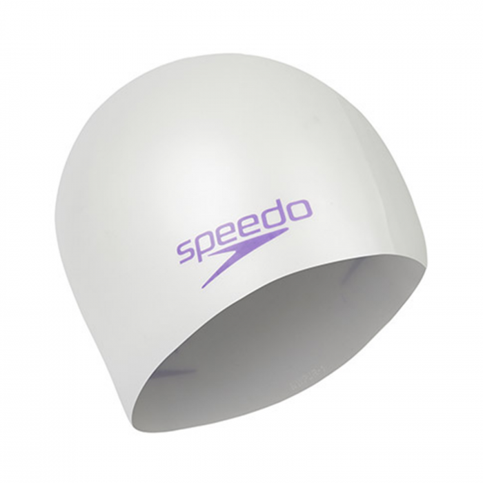 Casca de inot pentru copii Speedo Silicon Plain Moud Silc alb/mov [2]