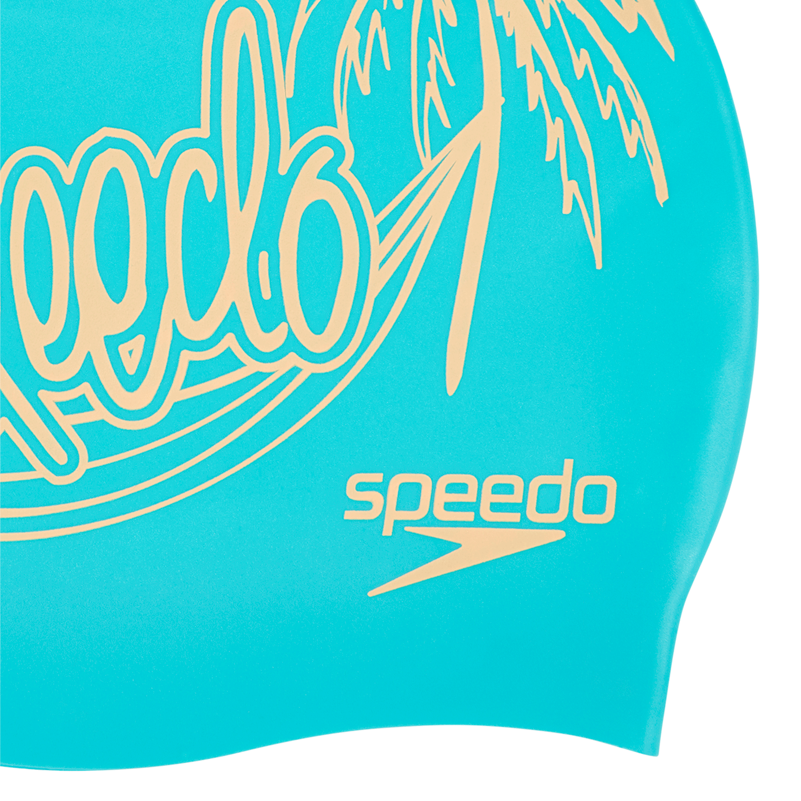 Casca femei Speedo Slogan Print albastru/portocaliu [2]