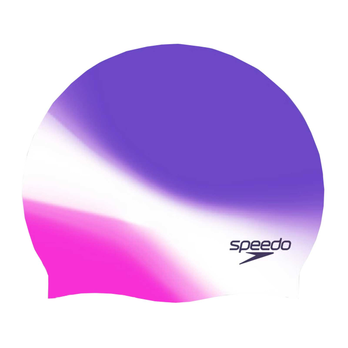 Casca inot adulti Speedo multicolor albastru/roz – silicon 100%, confortabila, protectie par clor [1]