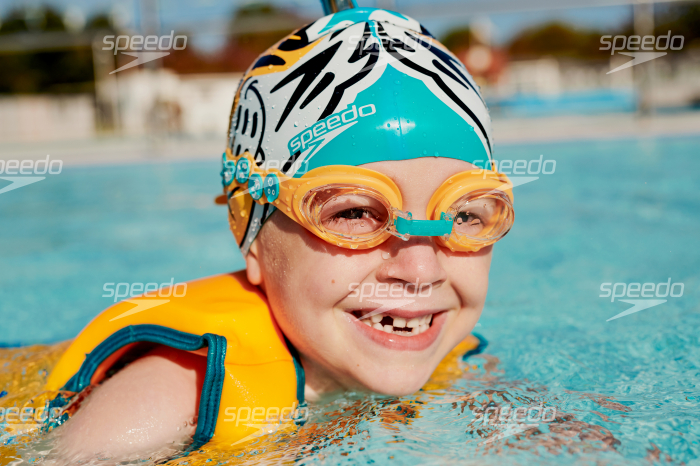 Casca inot copii Speedo Printed Character portocaliu/verde [3]