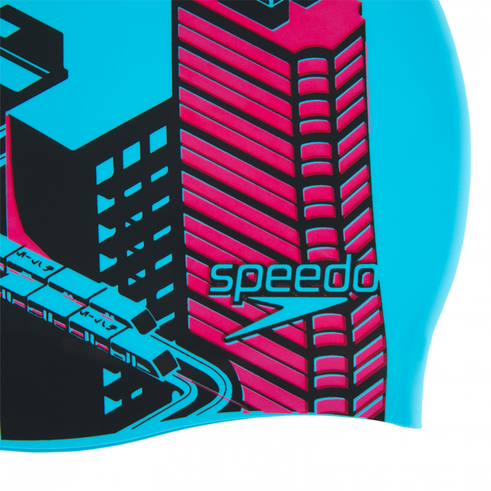 Casca inot pentru adulti Speedo Slogan Prt Cap albastru/rosu [2]