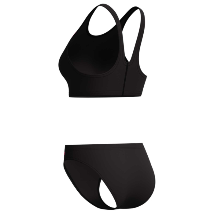 Costum inot femei 2 piese Speedo Hyperboom roz/negru – Endurance Pro, rezistent la clor [7]