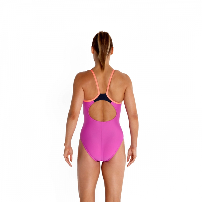 Costum inot femei Speedo Thinstrap mov/portocaliu [2]