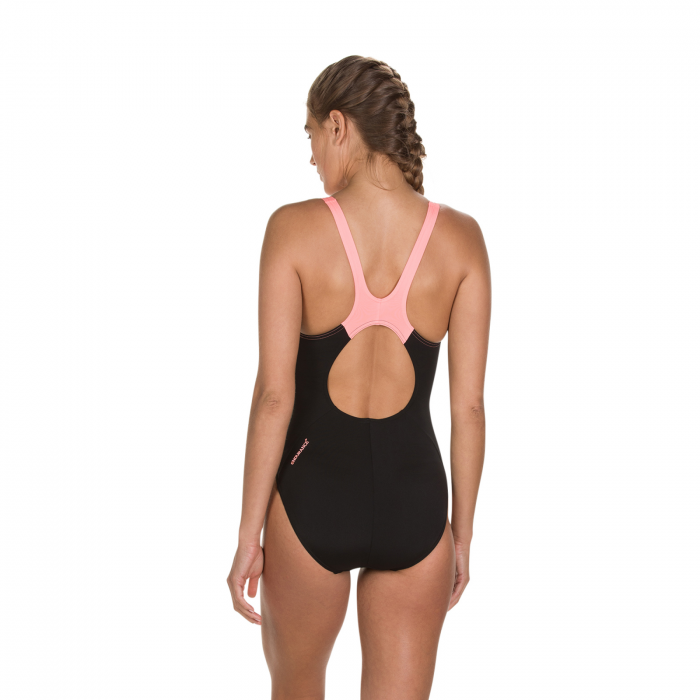 Costum inot fete Speedo Boom Splice Muscleback negru/portocaliu [4]