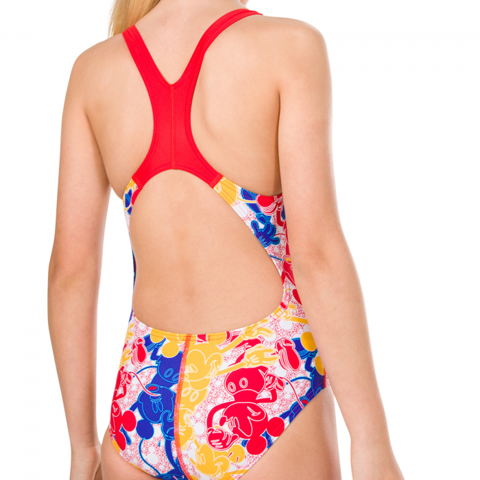 Costum inot fete Speedo Disney Mickey Mouse Allover Spbk albastru/rosu [2]