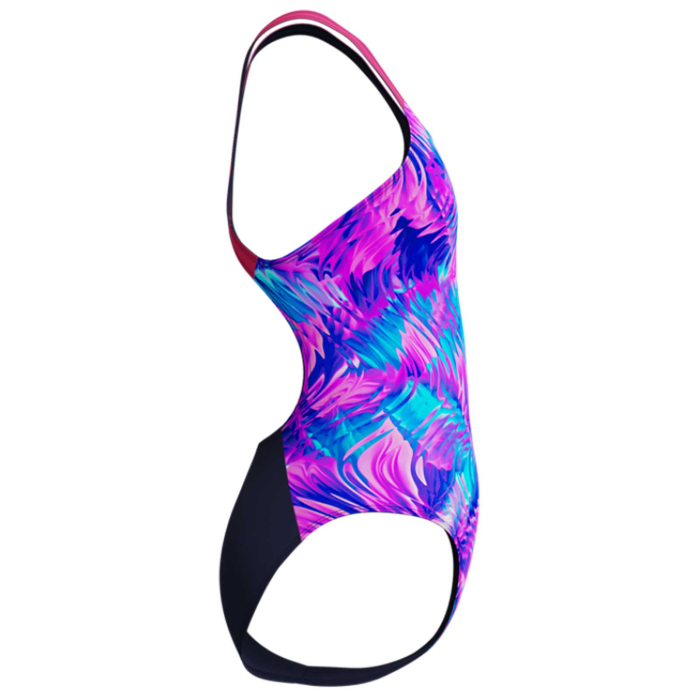 Costum inot fete Speedo Printed Powerback roz/albastru – rezistent la clor, Endurance+ [4]
