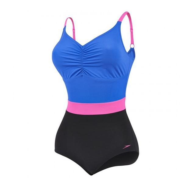 Costum inot Speedo Sculpture Crystalshine albastru/roz/negru [2]