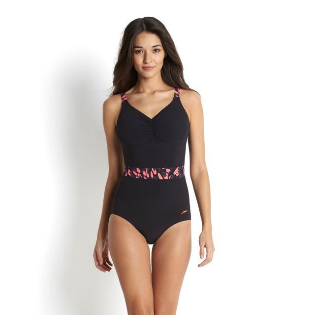 Costum inot Speedo Sculpture Crystalshine negru/rosu [2]