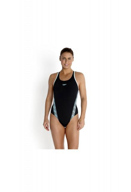 Costum pentru femei Speedo monogram muscleback negru/albastru [4]