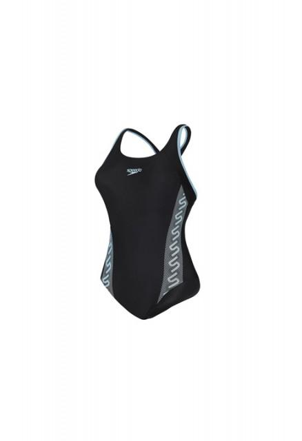 Costum pentru femei Speedo monogram muscleback negru/albastru [5]