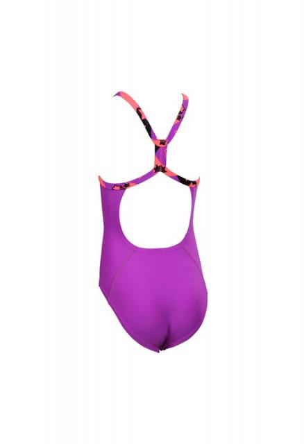 Costum pentru fete Speedo printed strap rippleback mov [4]