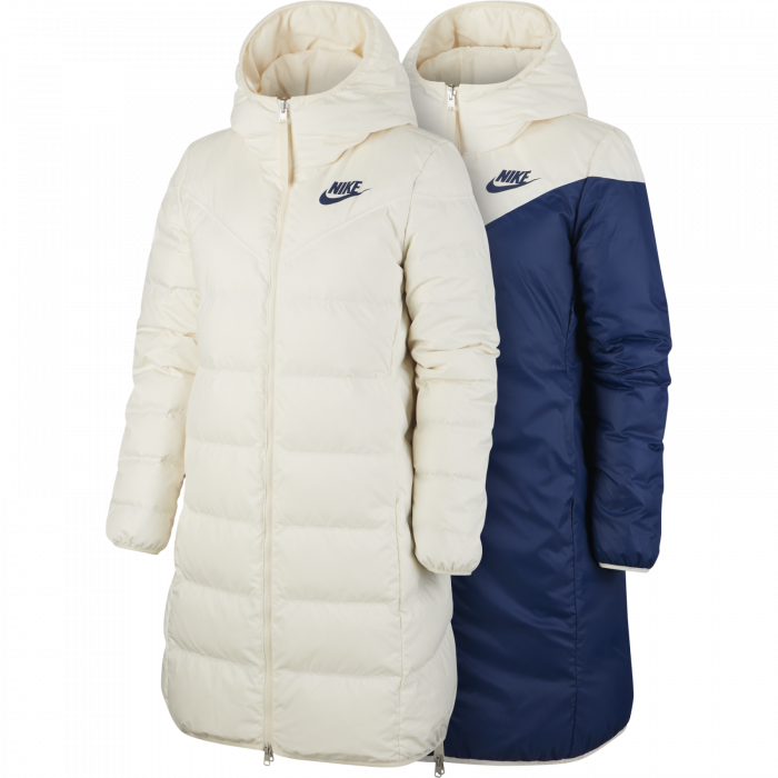 Geaca lunga cu doua fete femei Nike Nsw Wr Dwn Fill Prka Rev crem/albastru [4]