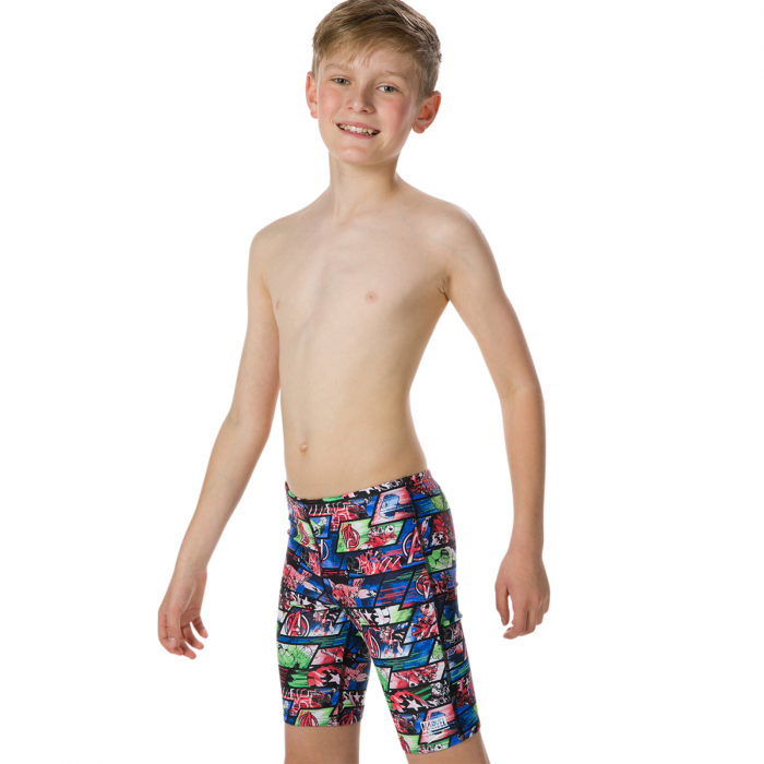 Jammer baieti Speedo Disney Marvel Allover Digi, negru/albastru [2]