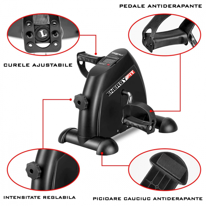 Mini bicicleta fitness Energy Fit negru [7]
