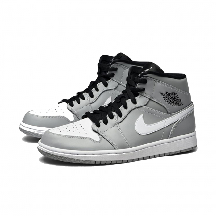 Pantofi casual barbati NIKE AIR JORDAN 1 MID gri/alb [7]