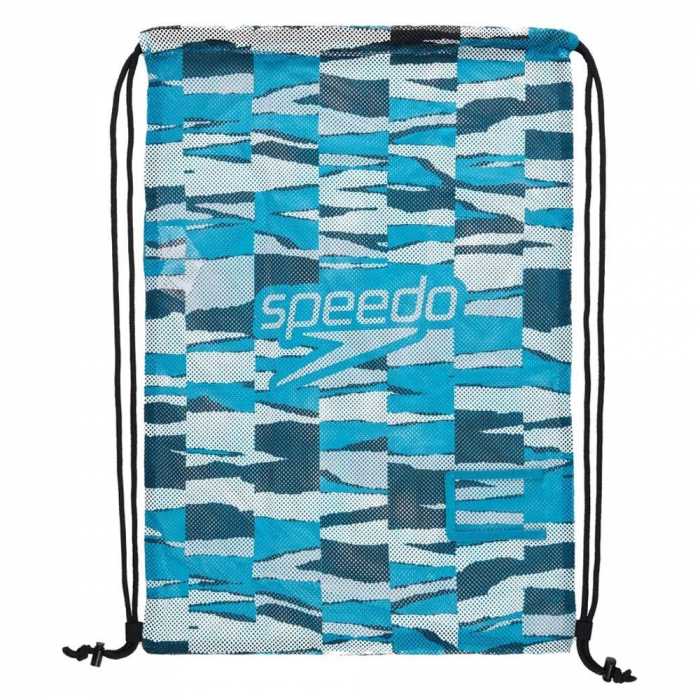 Saculet de plasa pentru accesorii inot Speedo Printed albastru/negru [2]