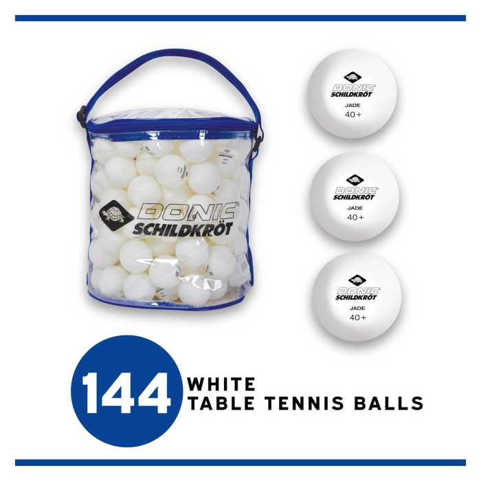 Set 144 mingii tenis de masa Donic Schildkrot Jade 40+ in geanta transport [2]