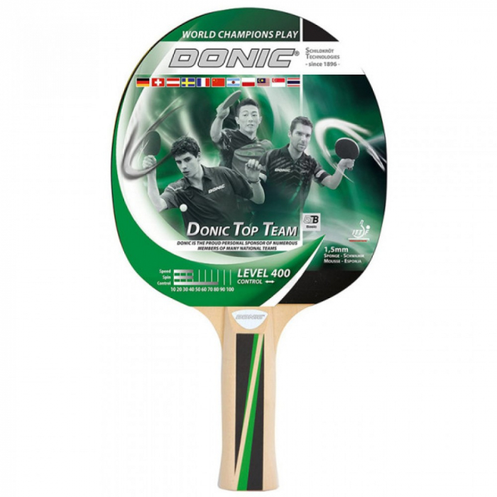 Set Premium tenis de masa DonicSchildkröt - Top Team 400, 2 palete, 3 mingii si husa transport [3]
