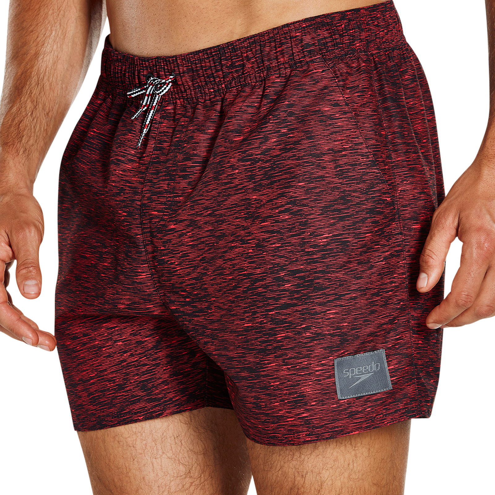 SORT BARBATI SPEEDO CASUAL PRINTED 14" NEGRU/ROSU [5]