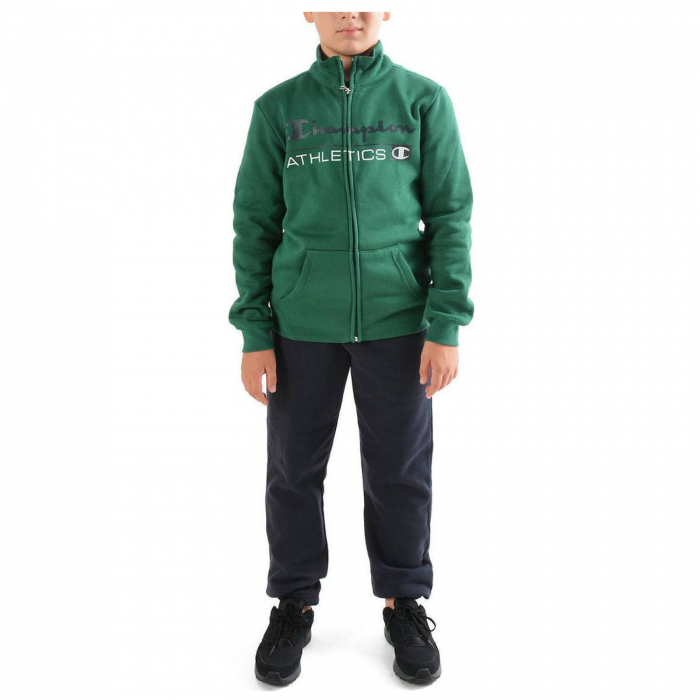 Trening copii Champion Full Zip Ultra Light Fall Fleece verde/bleumarin [3]