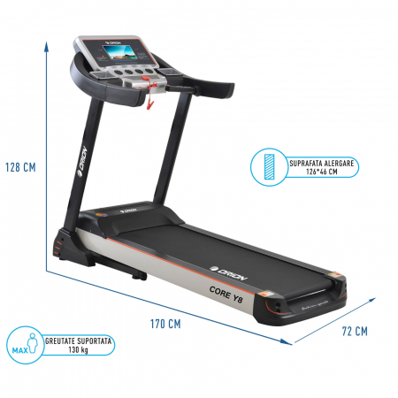 Banda de alergat electrica cu tableta Android incorporata Orion Core Y8 [6]