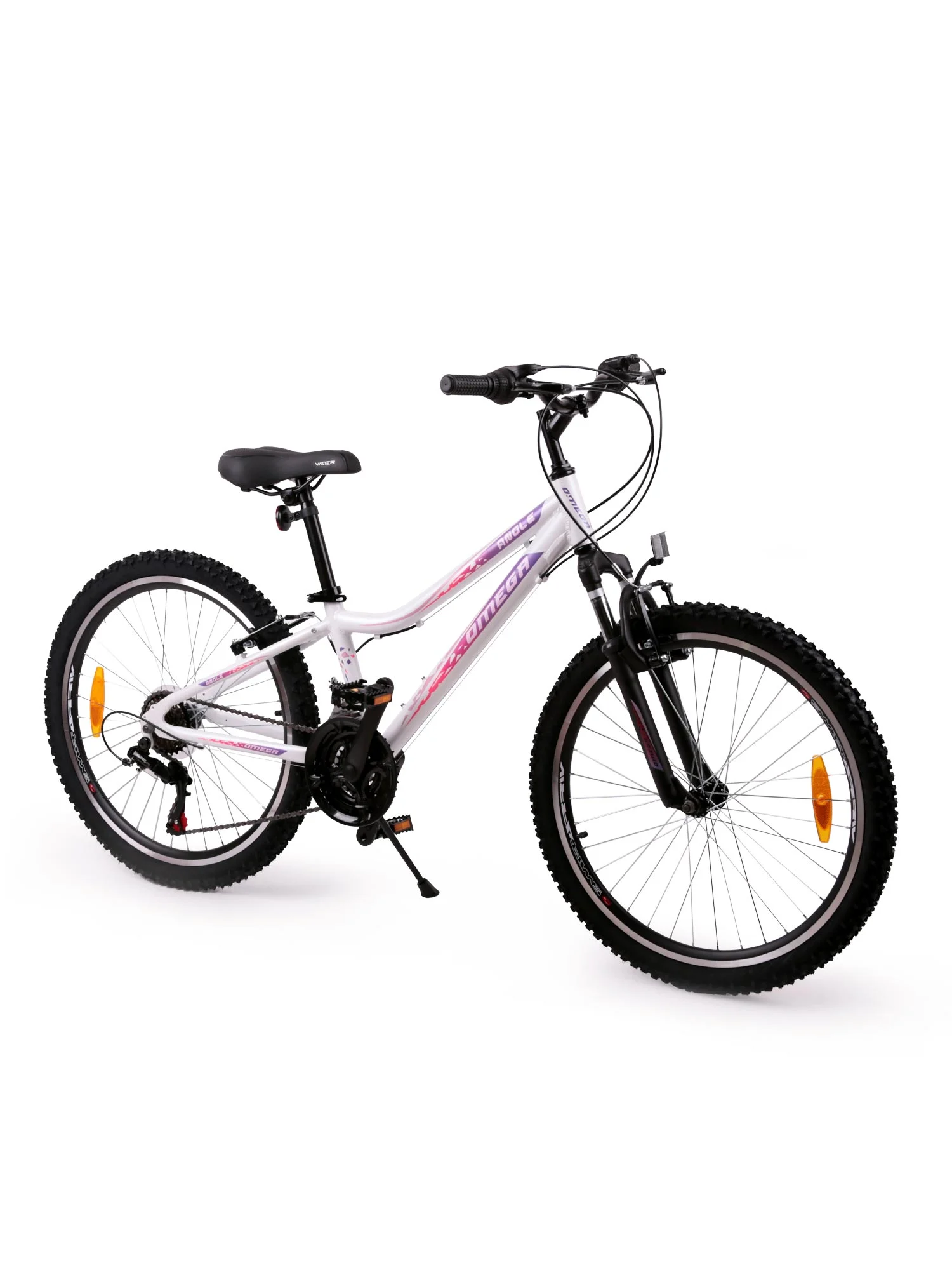 Bicicleta copii Omega Angle 24", 18 viteze, alb [1]