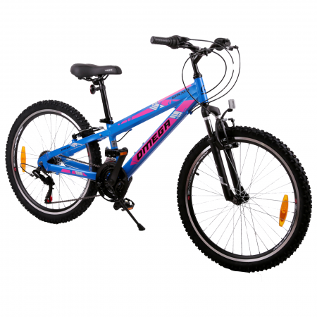 Bicicleta mountainbike copii Omega Gerald 24", 18 viteze, albastru [1]