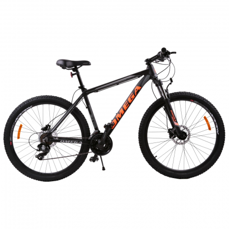 Bicicleta mountainbike Omega Duke 27.5", cadru 49cm, frana hidraulica pe disc, negru/portocaliu [0]