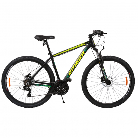 Bicicleta mountainbike Omega Duke 29", cadru 49cm, frana hidraulica pe disc, negru/galben [0]
