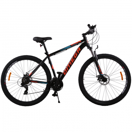 Bicicleta mountainbike Omega Thomas 29", cadru 49cm, negru/albastru/portocaliu - RESIGILAT [0]