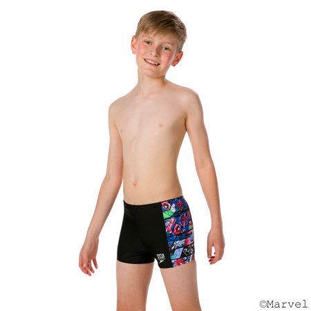 Boxeri inot baieti Speedo Disney Marvel Alv Panel negru/albastru [3]