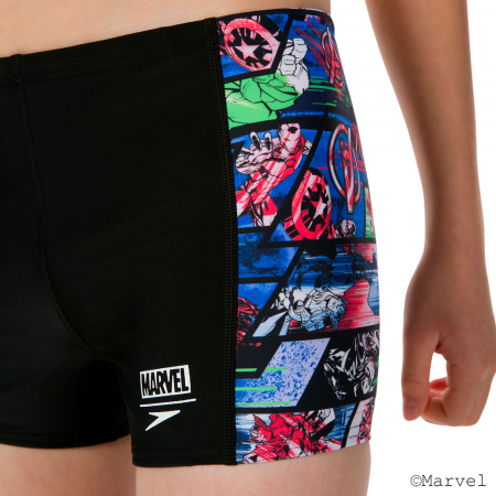 Boxeri inot baieti Speedo Disney Marvel Alv Panel negru/albastru [5]