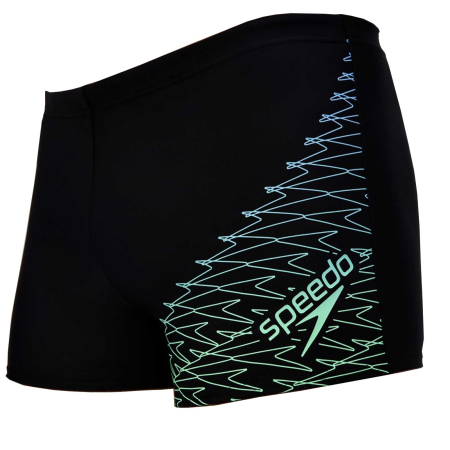 Costume de baie barbati - Boxeri inot barbati Speedo Medley Logo Aquashort verde– rezistenti la clor, EnduraFlex