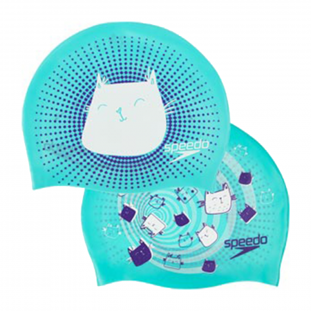 Casca de inot pentru copii din silicon SPEEDO cu doua fete verde/mov [1]