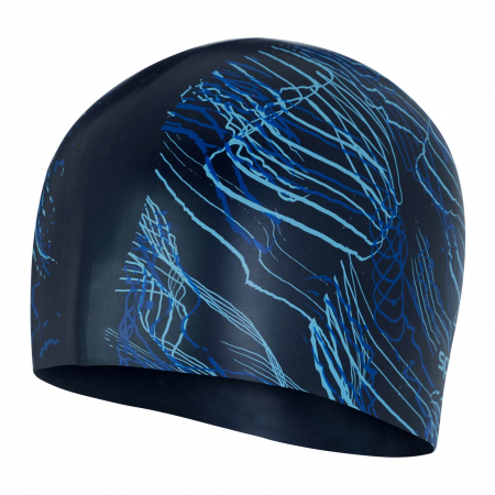 Casca inot adulti long hair Speedo Print albastru [1]