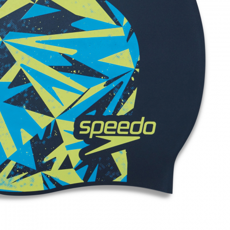 Casca inot copii Speedo HyperBoom Print albastru/verde [2]