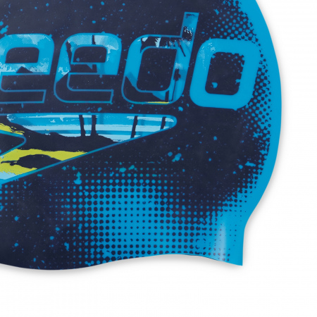 Casca inot copii Speedo Reversibila Slogan albastru/galben [5]