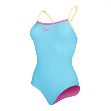 Costum de baie Speedo pentru femei Thistrap Muscleback roz/portocaliu/turcoaz [0]