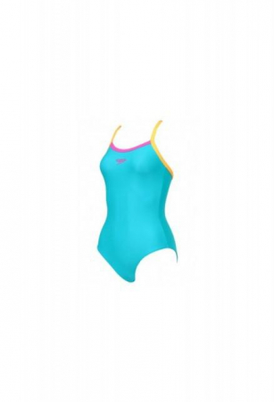 Costum de baie Speedo pentru femei Thistrap Muscleback roz/portocaliu/turcoaz [2]